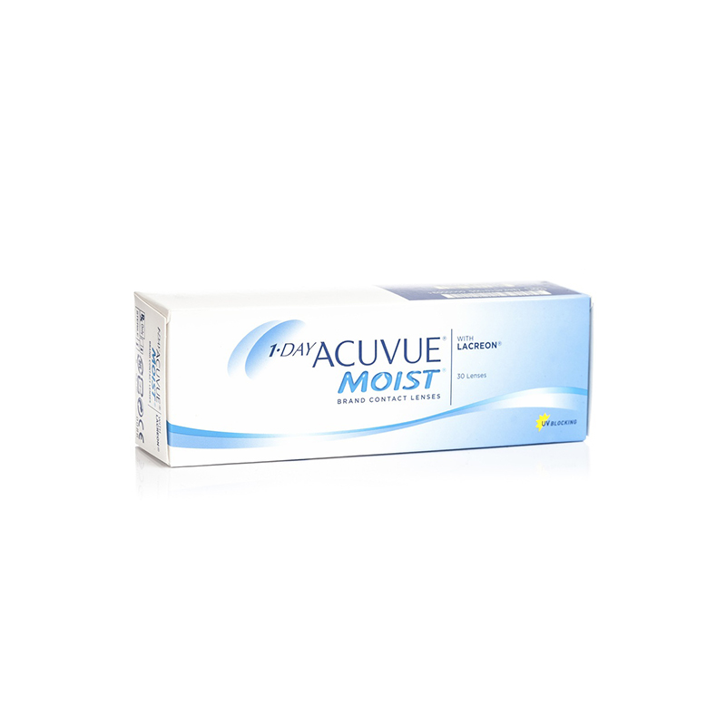 Kontaktinių lęšių „Acuvue Moist"  dėžutė