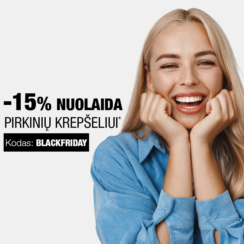 Black friday -15% nuolaida krepšeliui*