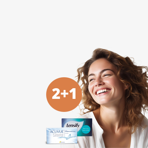 Kontaktiniai lęšiai Acuvue ir Lensify 2+ 1 dovanų