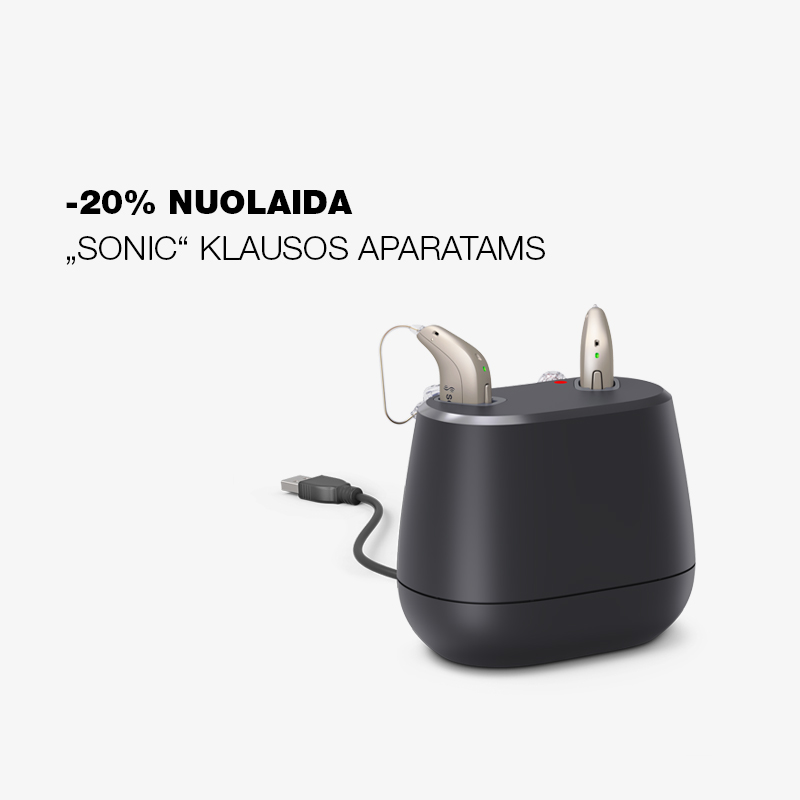 Klausos aparatai Sonic senjorams