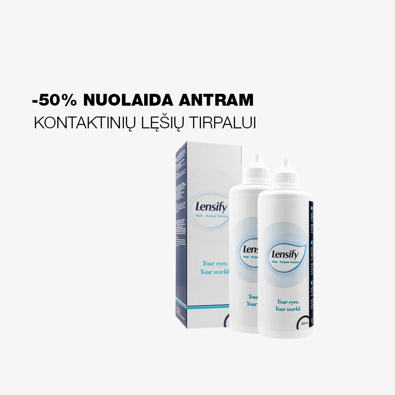 -50% antram kontaktinių lęšių tirpalui Lensify
